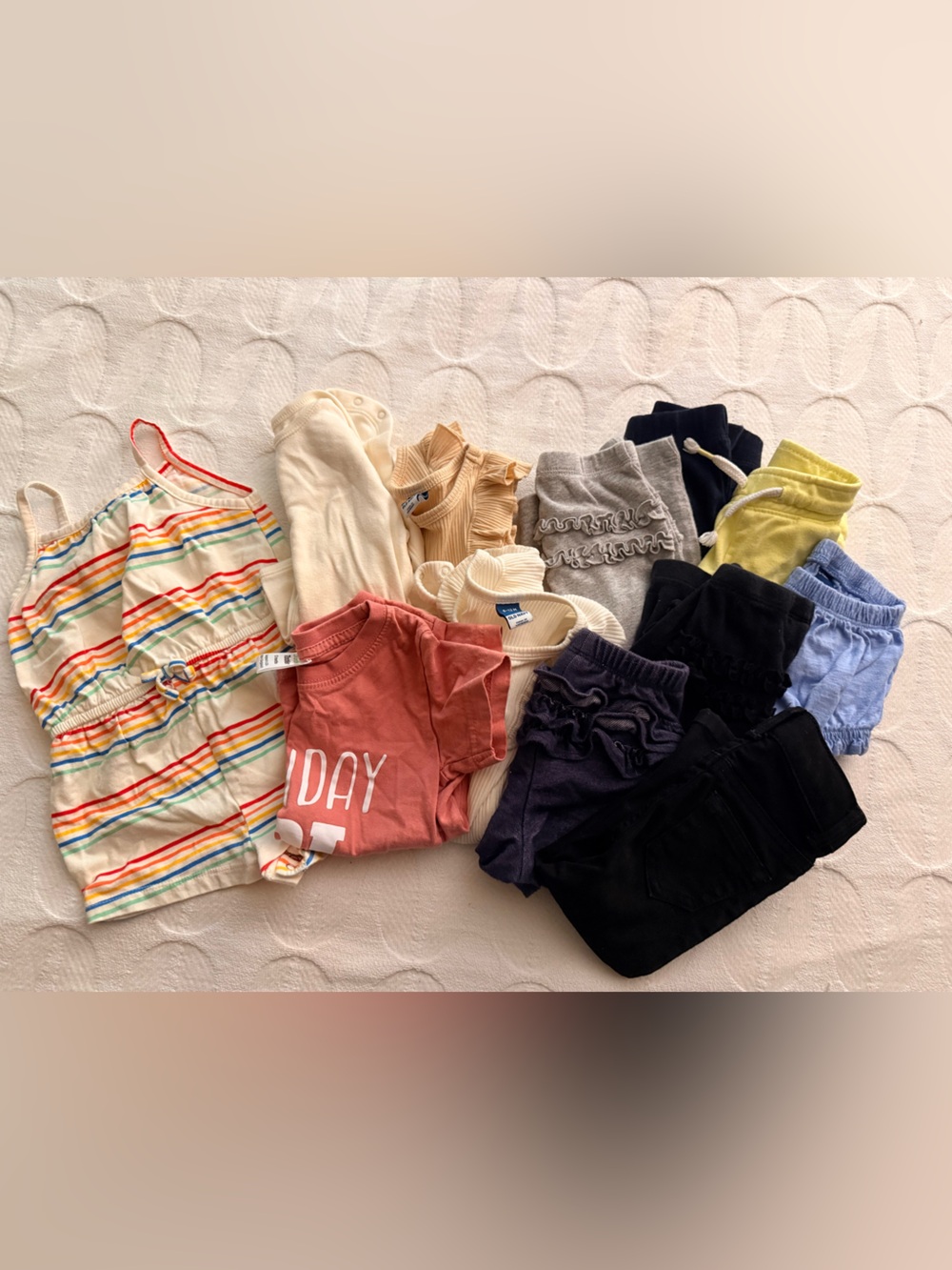 Kids Rainbow Stripe Tank Top - White Multicolor